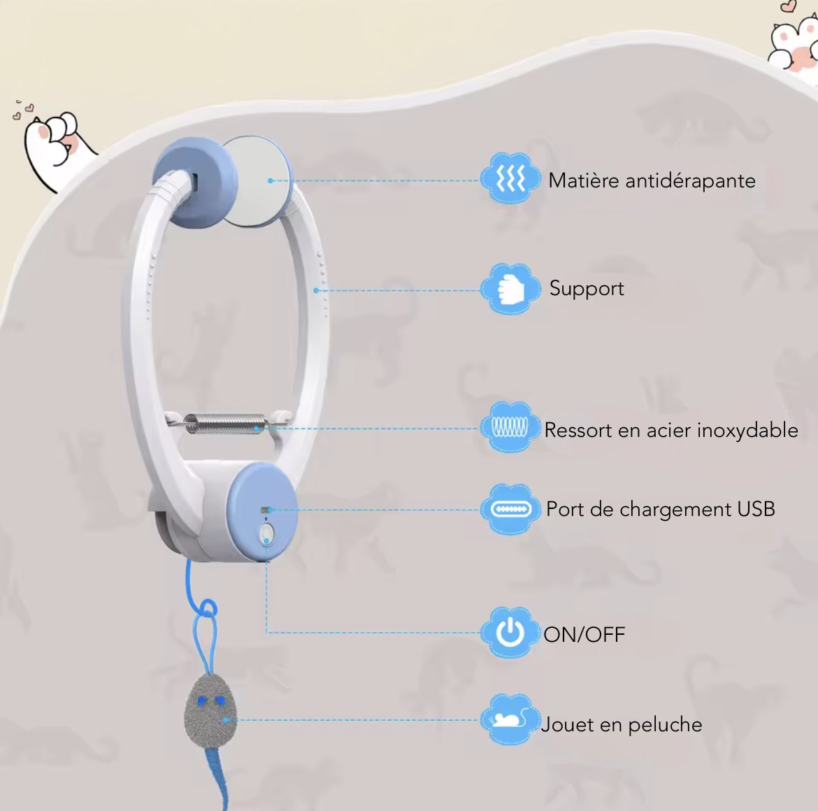 🎯 Jouet interactif pour chat - Loun